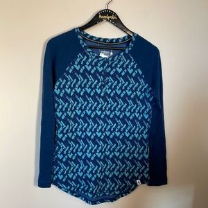 Smartwool 250 Long Sleeve Thermal Baselayer Henley 100% Merino Wool